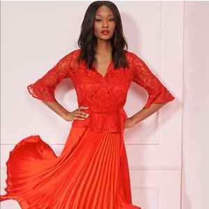 New Red Lace, Wrap Top